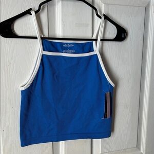 Wild Fable Cobalt Blue Tank with White Edging